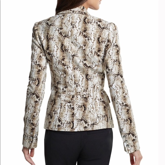 WHBM Wild Python Print Blazer Princess Seam Lined - Picture 2 of 2